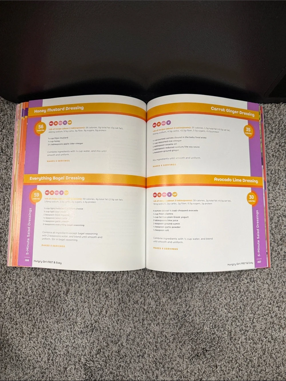 Hungry Girl Fast & Easy Cookbook - White with Red & Purple Accents